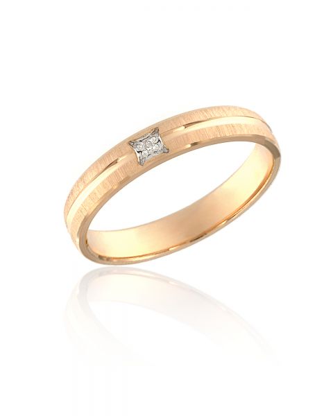 abielusõrmus teemant 0,01ct G/SI kuld 585 2,62g