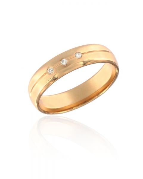 abielusõrmus teemant 3x0,01ct G/SI kuld 585 2,91g