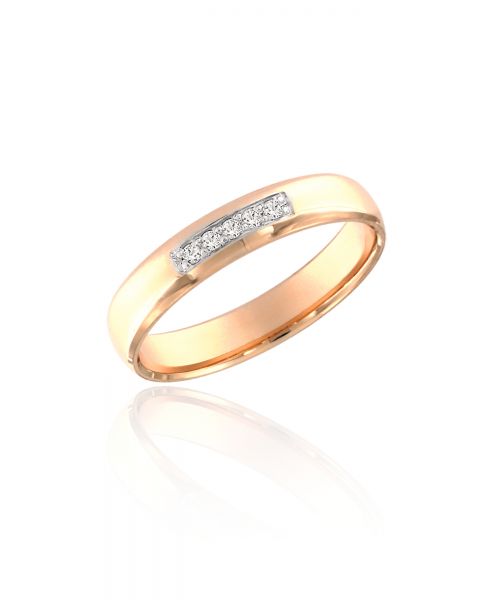 abielusõrmus teemant 5x0,01ct G/SI kuld 585 2,50g