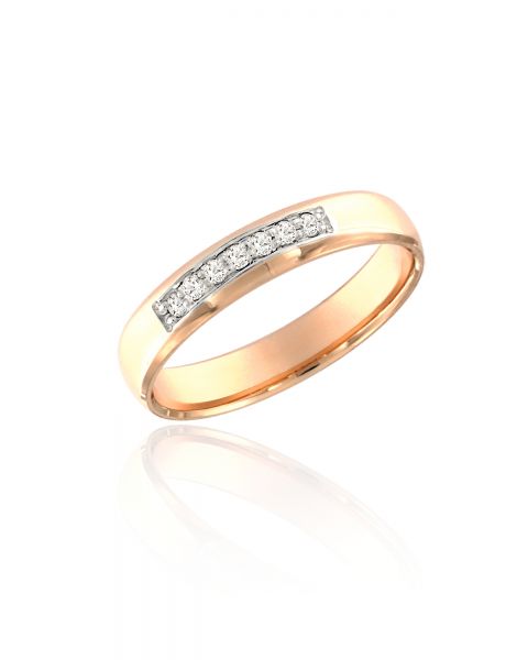 abielusõrmus teemant 7x0,01ct G/SI kuld 585 2,70g