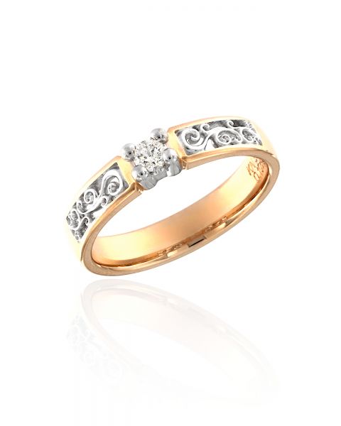 Sõrmus teemant 0,10ct G/SI kuld 585 3,40g