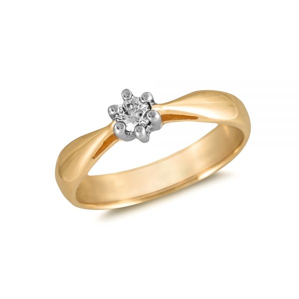 sõrmus teemant 0,20ct G/SI kuld 585 3,36g