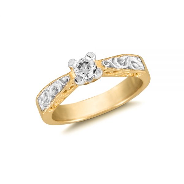 Sõrmus teemant 0,20ct G/SI kuld 585 4,04g