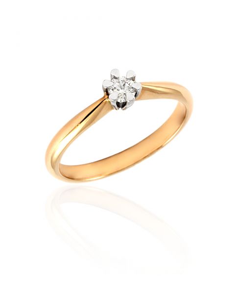 Sõrmus teemant 0,15ct G/SI kuld 585 2,11g